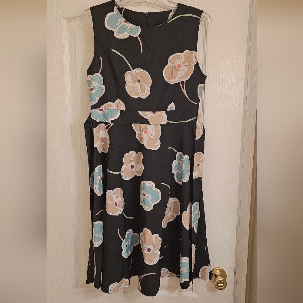 Floral Black Dress
